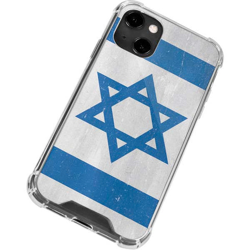 Israel Flag Distressed iPhone 14 Clear Case